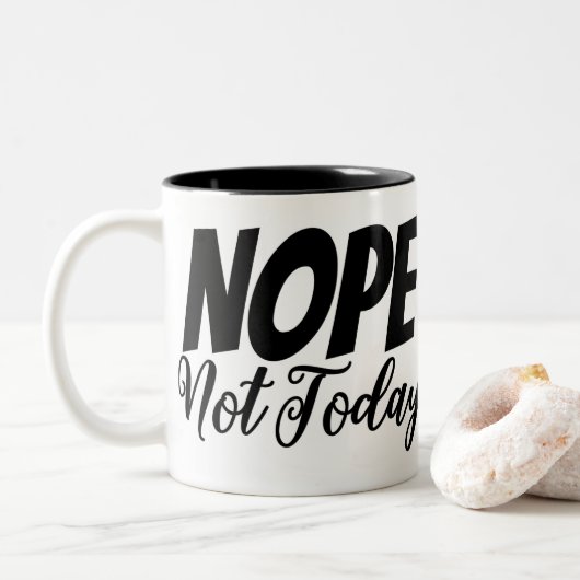 Non pas aujourd'hui Mug (Avec donut)