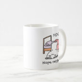 "Non, pas aujourd'hui" Mug de chat croustillant -  (Devant droit)