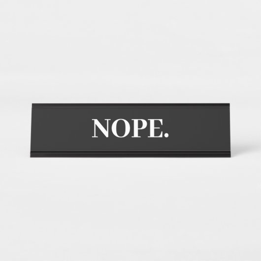 Non Pas De Bureau Drôle Nom Plaque (Devant)