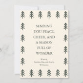 Non-Photo Pine Tree Christmas Forest Personalized Feestdagenkaart (Voorkant)