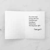 Non-profit fondsenwerver bedankkaart kaart (Binnen)