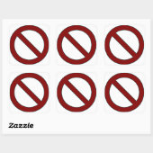 NON! Sticker de symbole (grand) (Feuille)