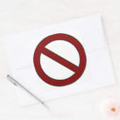 NON! Sticker de symbole (grand) (Enveloppe)