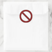 NON! Sticker de symbole (petit) (Sac)