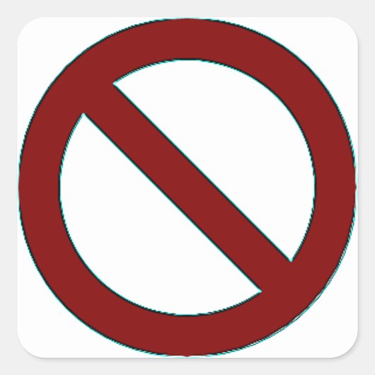 NON! Sticker de symbole (petit) (Devant)