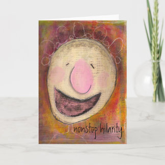 non-stop hilariteitsblanco kaart