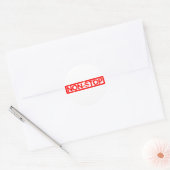 Non-stop stempel ronde sticker (Envelop)