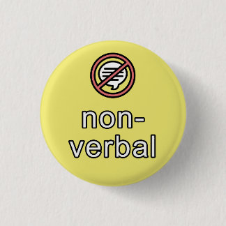 non-verbale communicatieknoop ronde button 3,2 cm
