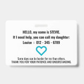 NON-VERBALE spraakbel Badge (Achterkant)