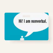 NON-VERBALE spraakbel Badge (Voorkant)