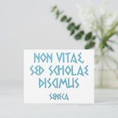 Non-vitae sed gele discimus Seneca Briefkaart (Staand voorkant)