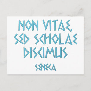 Non-vitae sed gele discimus Seneca Briefkaart