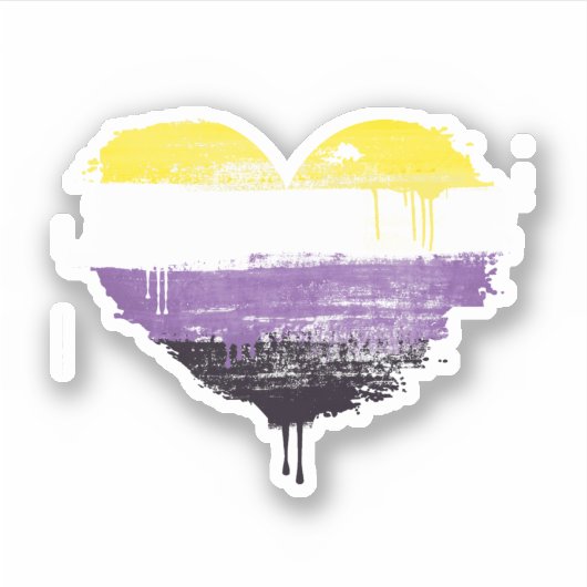 NONBINAIR HART STICKER (Voorkant)