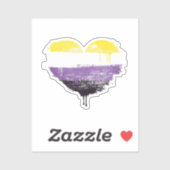 NONBINAIR HART STICKER (Vel)