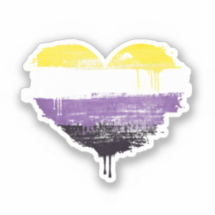 NONBINAIR HART STICKER