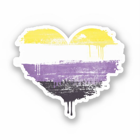 NONBINAIR HART STICKER (Voorkant)