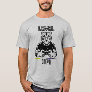 Nonbinaire Gaymer Tijger Level Up T-shirt Gamer T-
