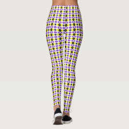 nonbinaire patroon witte basis C Leggings