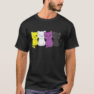 Nonbinaire Vlag Non Binair Pride LGBTQ Katten Nonb T-shirt