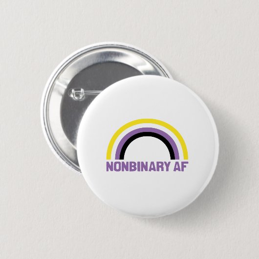 Nonbinary AF Ronde Button 5,7 Cm (Voorkant /achterkant)