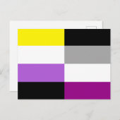 Nonbinary Asexual Dual Pride Flag Briefkaart (Voorkant / Achterkant)
