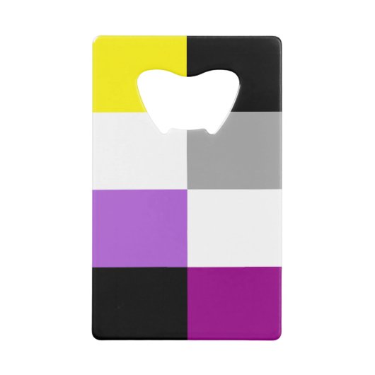 Nonbinary Asexual Dual Pride Flag Kredietkaart Flessenopener (Voorkant)