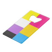 Nonbinary Asexual Dual Pride Flag Kredietkaart Flessenopener (Achterkant Gekanteld)