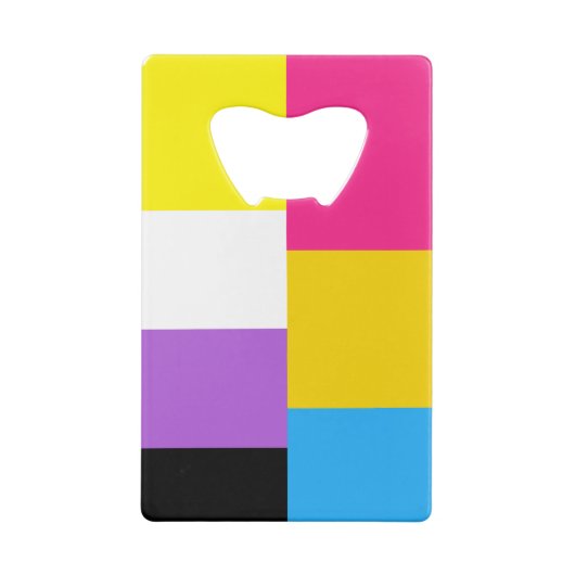 Nonbinary Asexual Dual Pride Flag Kredietkaart Flessenopener (Achterkant)