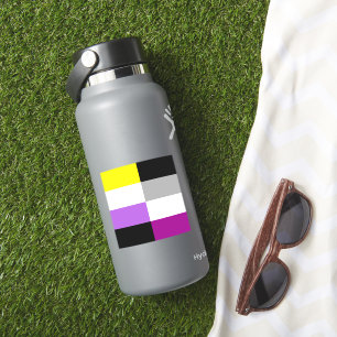Nonbinary Asexual Dual Pride Flag Laptop Sticker