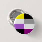 Nonbinary Asexual Dual Pride Flag Ronde Button 3,2 Cm (Voorkant /achterkant)