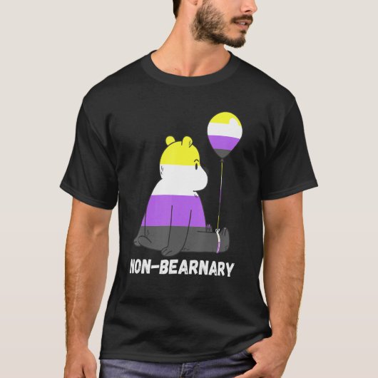 Nonbinary Beer Ballon Lgbtq Nonbinary Flag Nonbina T-shirt (Voorkant)