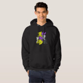 Nonbinary Cute Bears Nonbinary Flag Nonbinary Prid Hoodie (Voorkant volledig)