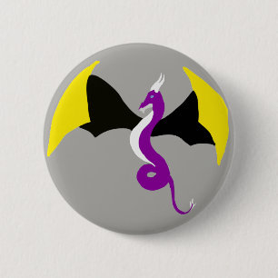Nonbinary dragon ronde button 5,7 cm
