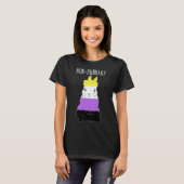 Nonbinary Flag Bunny Nonbinary Pride LGBTQ Geslach T-shirt (Voorkant volledig)