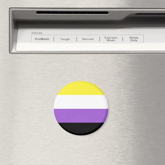 Nonbinary Flag LGBT Magnet Magneet (Insitu (Vaatwasser))