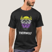 Nonbinary Flag LGBTQ Nonbinary Pride Theirwolf Non T-shirt (Voorkant)