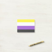 NonBinary Flag Post-it® Notes (Op bureau)