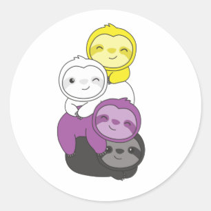 Nonbinary Flag Pride Lgbetq de Stomme SleufTegel Ronde Sticker