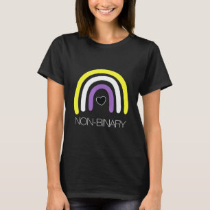 Nonbinary Flag Rainbow Enby Genderqueer Non Binary T-shirt