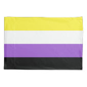 Nonbinary Flag Standaard Kussen Hoesje Kussensloop (Achterkant)