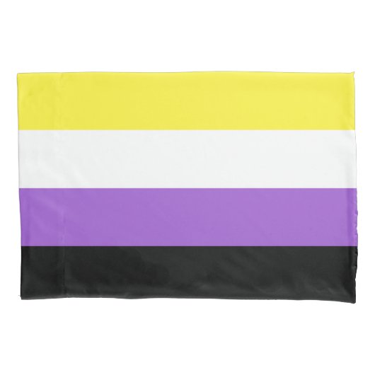 Nonbinary Flag Standaard Kussen Hoesje Kussensloop (Voorkant)