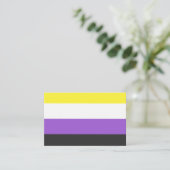 NonBinary Flag Visitekaartje (Staand voorkant)