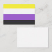 NonBinary Flag Visitekaartje (Voorkant / Achterkant)