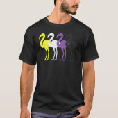 Nonbinary Flamingo niet Binair Enby Nb Pride Vlag T-shirt (Voorkant)