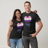  nonbinary Genderfluïde Pride Flag Heart Gen. T-shirt (Unisex)