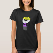 Nonbinary Handfist Power Nonbinary Pride Nonbinary T-shirt (Voorkant)