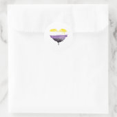 NONBINARY HART RONDE STICKER (Tas)