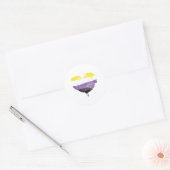NONBINARY HART RONDE STICKER (Envelop)
