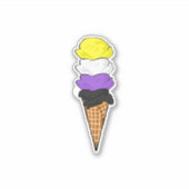 Nonbinary ijskap sticker (Voorkant)