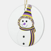 Nonbinary NB Pride Snowman Snowperson Keramisch Ornament (Links)